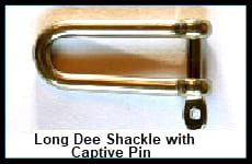 Stainless Steel Captive Pin Long Dee Shackle